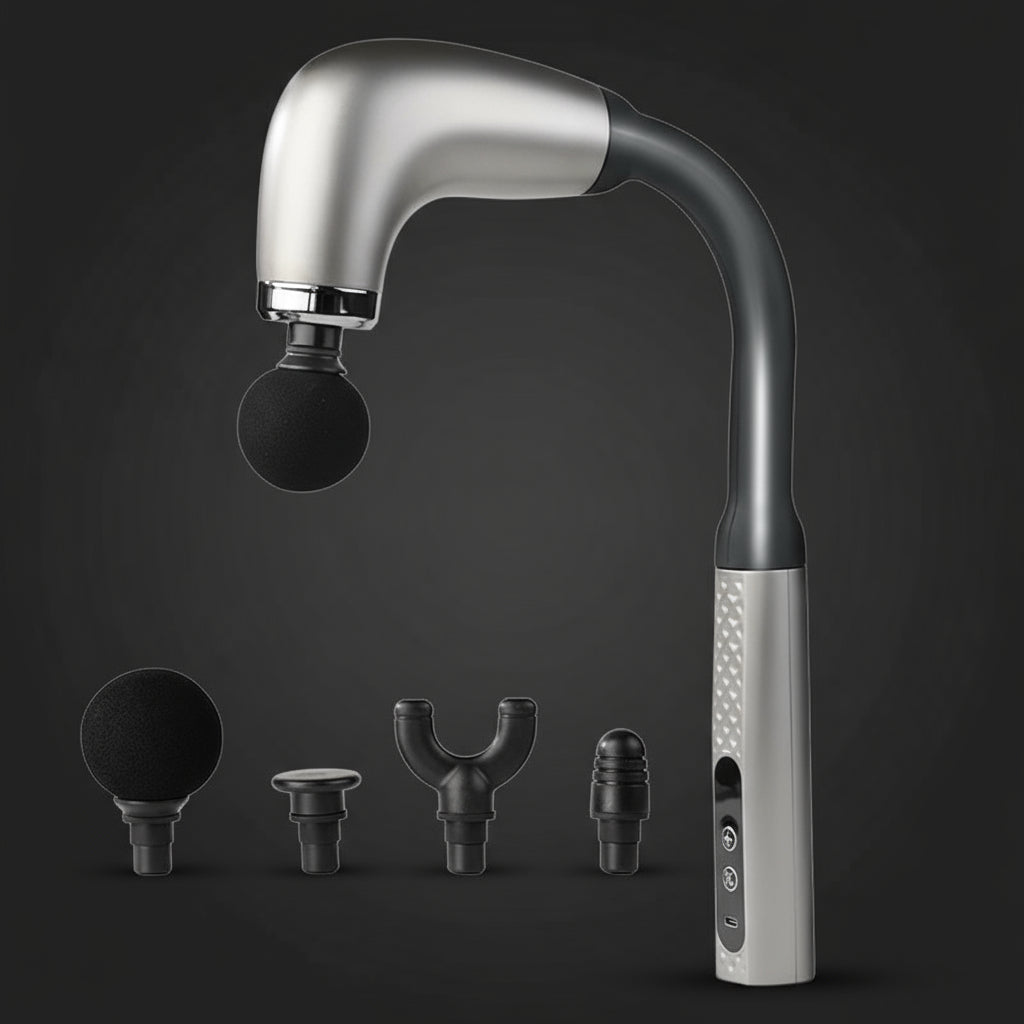 TheraFlex™ Smart Fascia Massage Gun – Long Handle Electric Deep Tissue Massager for Full Body Relaxation & Fatigue Relief (2025 Upgrade)