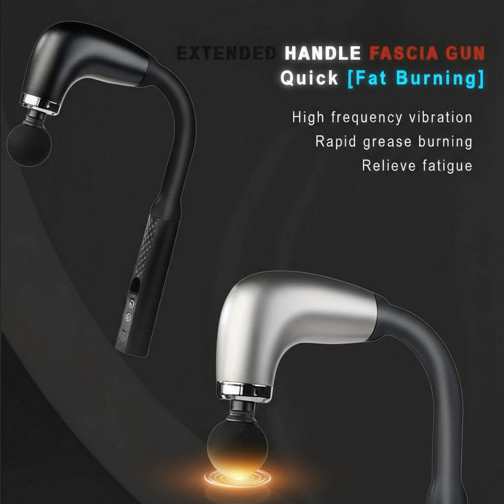 TheraFlex™ Smart Fascia Massage Gun – Long Handle Electric Deep Tissue Massager for Full Body Relaxation & Fatigue Relief (2025 Upgrade)