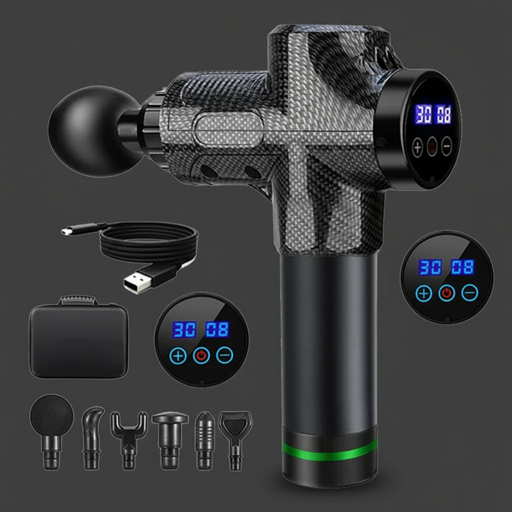 TheraPulse™ 30-Speed Deep Tissue Massage Gun – Electric Percussion Muscle Massager for Body, Neck, Back & Legs