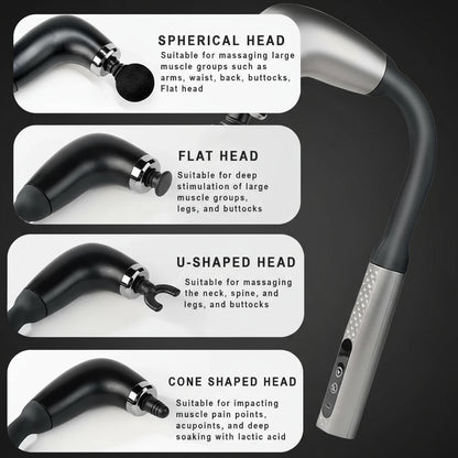 TheraFlex™ Smart Fascia Massage Gun – Long Handle Electric Deep Tissue Massager for Full Body Relaxation & Fatigue Relief (2025 Upgrade)